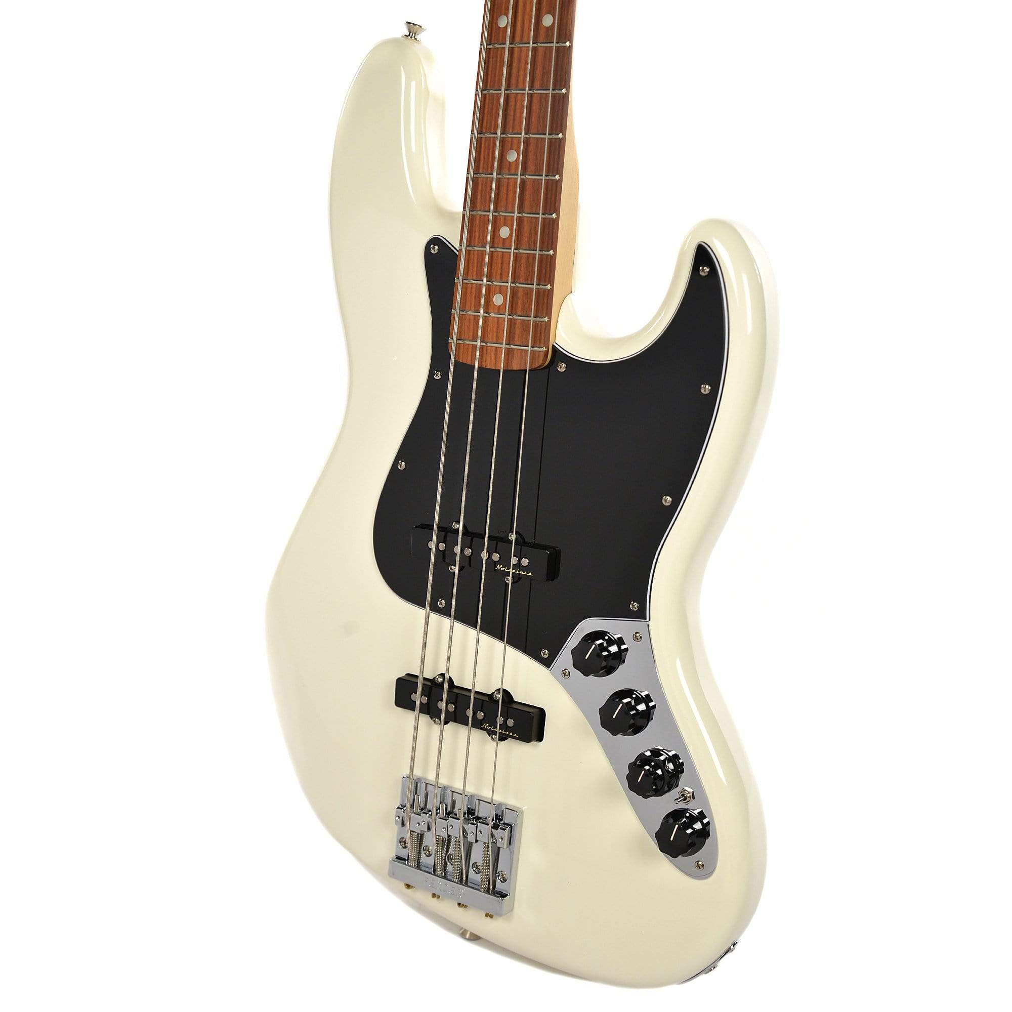 Fender Deluxe Active Jazz Bass Olympic White Bass Guitars / 4-String