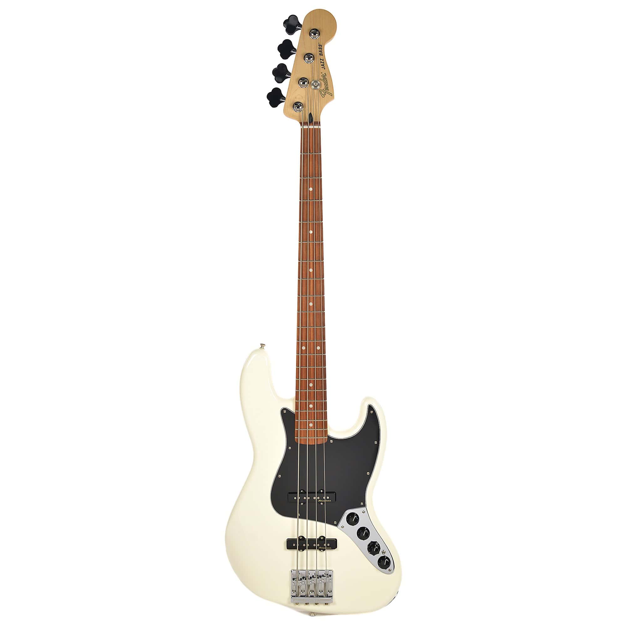 Fender Deluxe Active Jazz Bass Olympic White Bass Guitars / 4-String