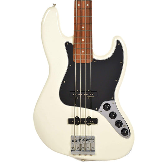 Fender Deluxe Active Jazz Bass Olympic White Bass Guitars / 4-String
