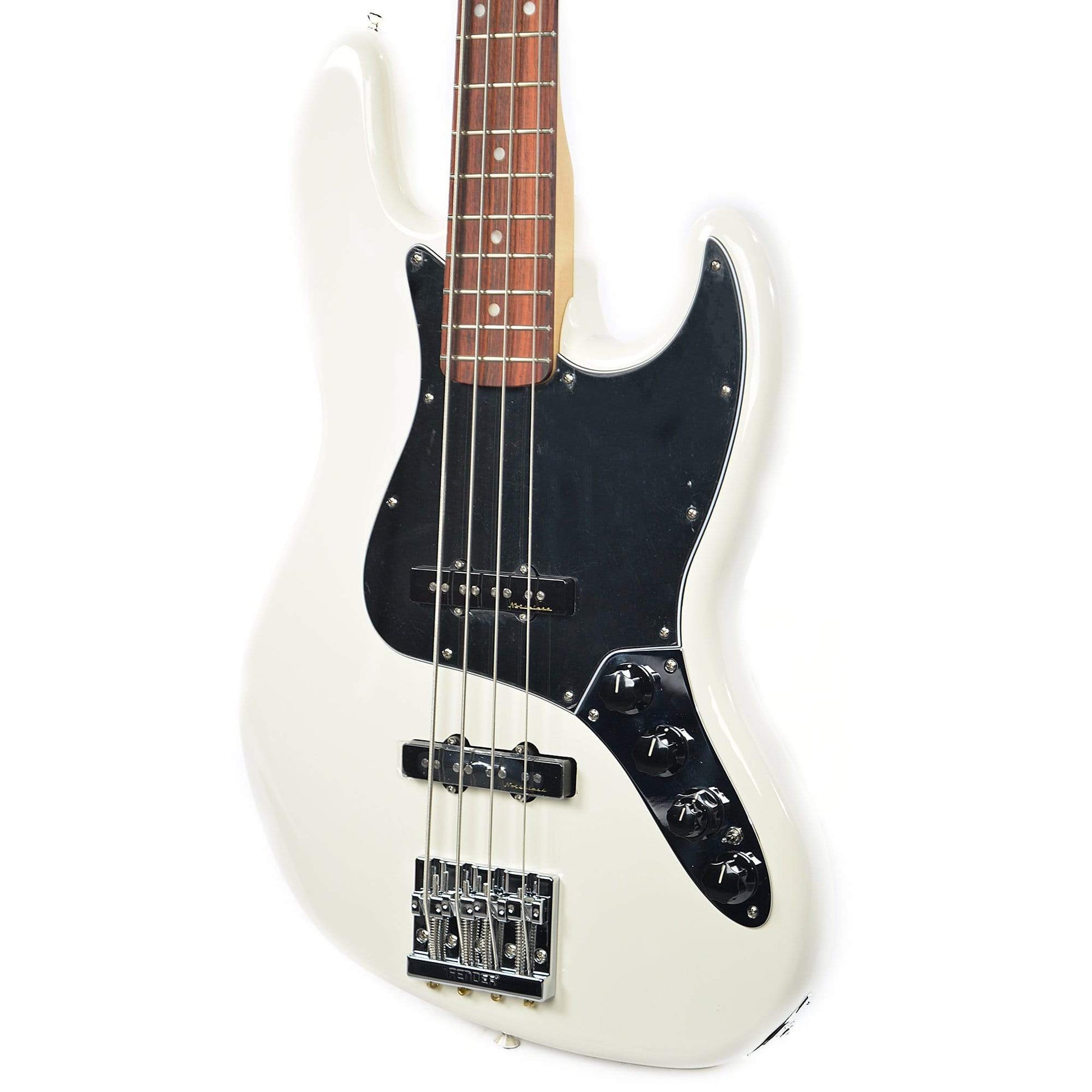 Fender Deluxe Active Jazz Bass RW Olympic White Bass Guitars / 4-String