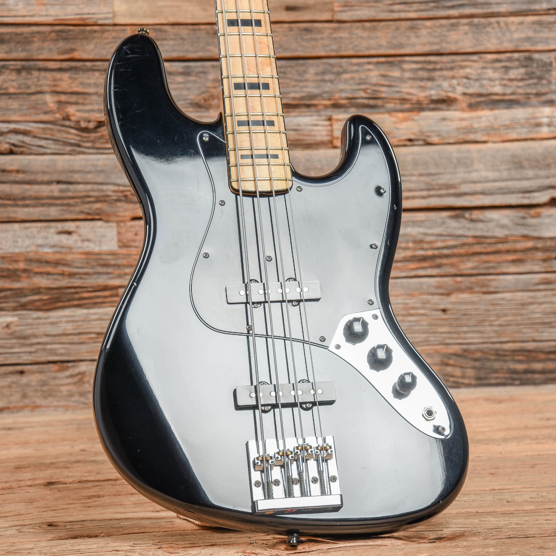 Fender Geddy Lee Signature Jazz Bass Black Bass Guitars / 4-String