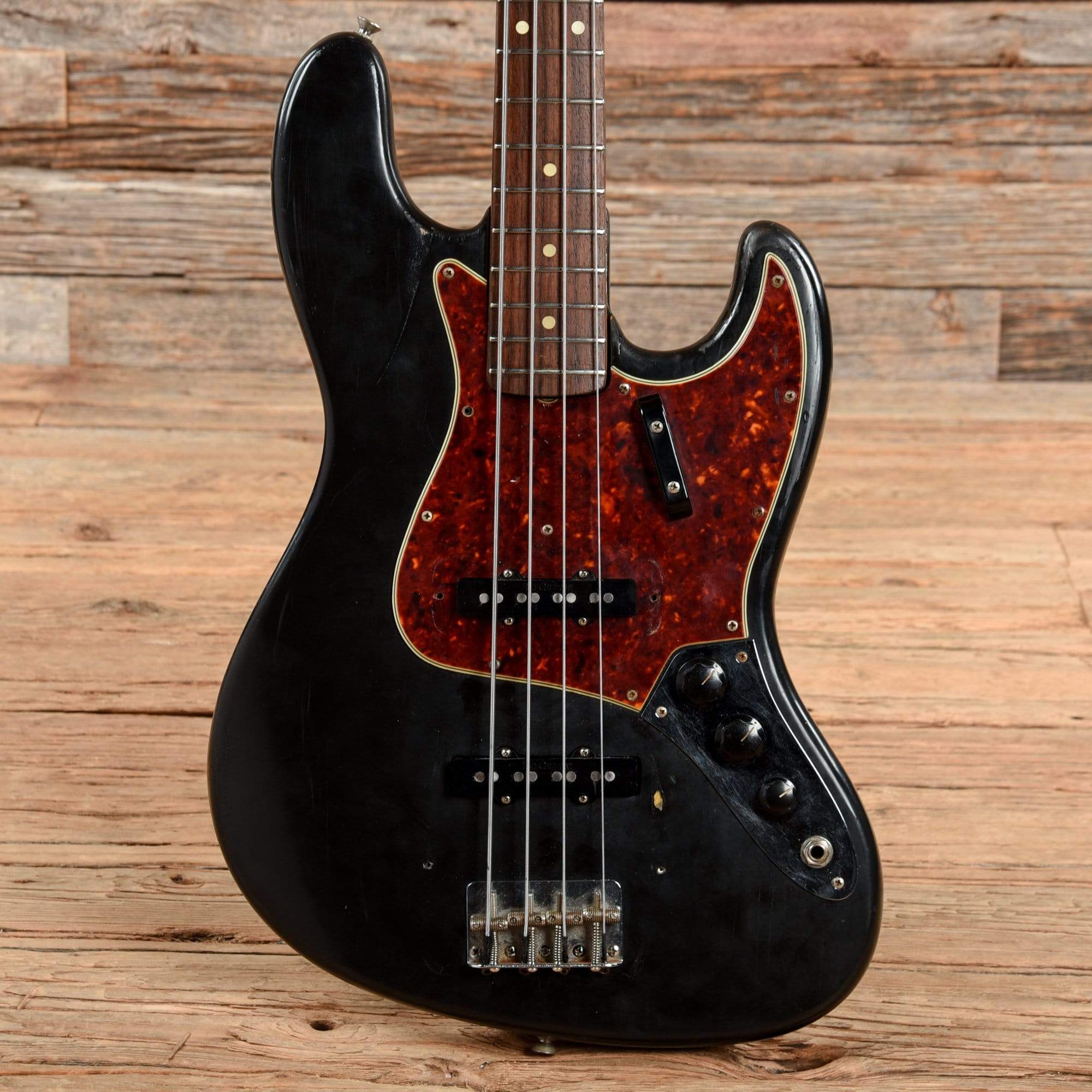 Fender Jazz Bass Black Refin 1966 Bass Guitars / 4-String