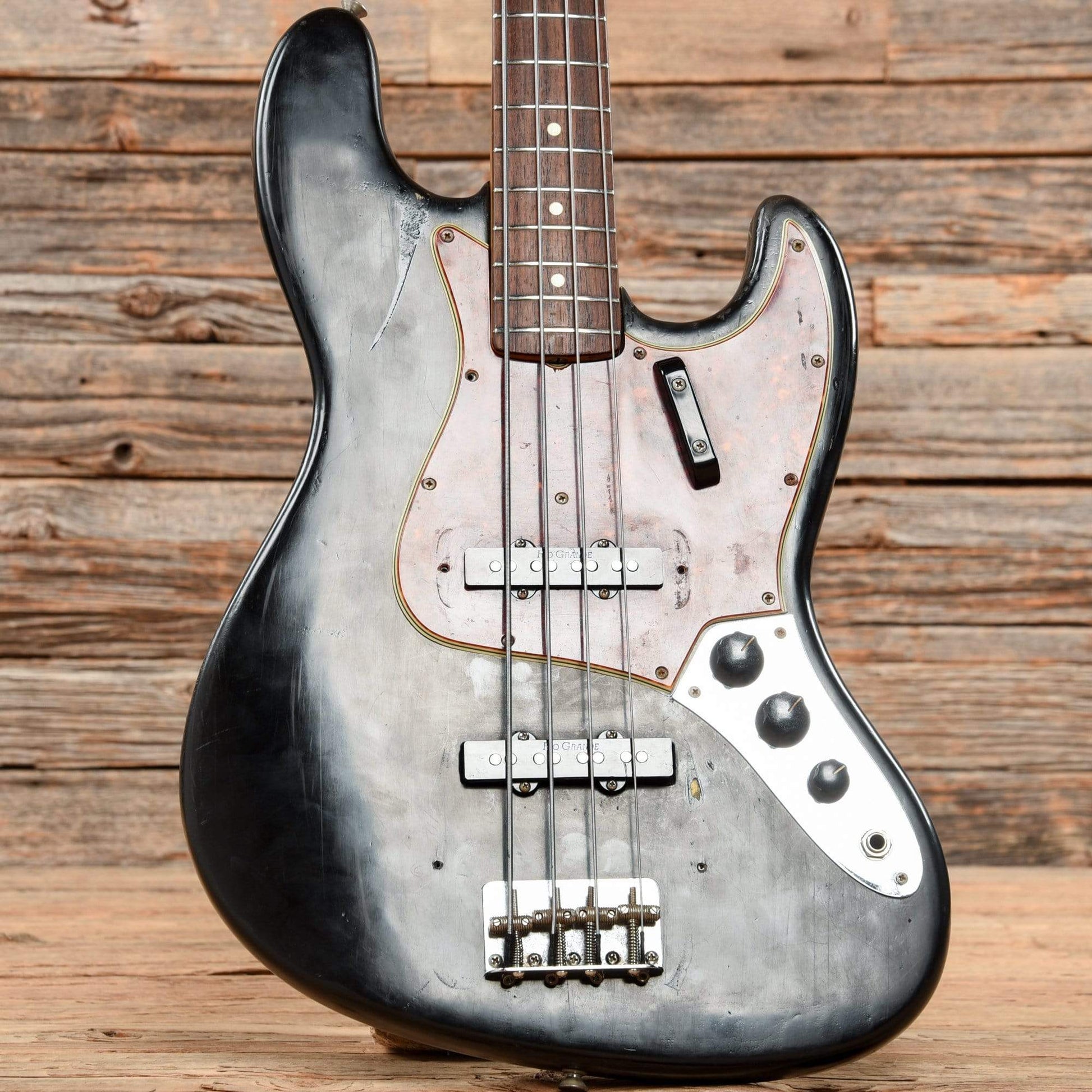 Fender Jazz Bass Black Refin 1966 Bass Guitars / 4-String