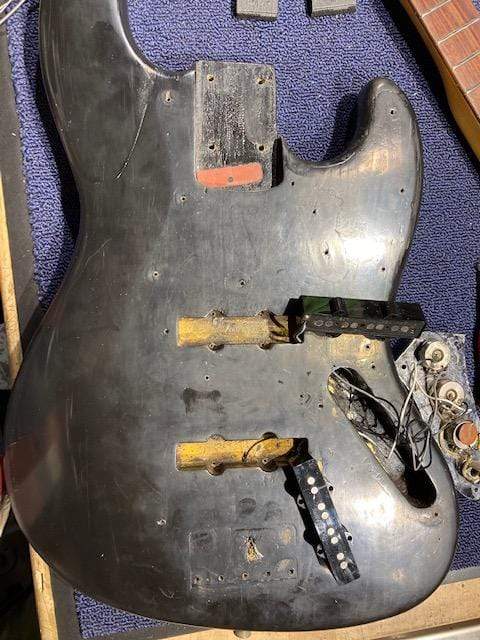 Fender Jazz Bass Black Refin 1966 Bass Guitars / 4-String