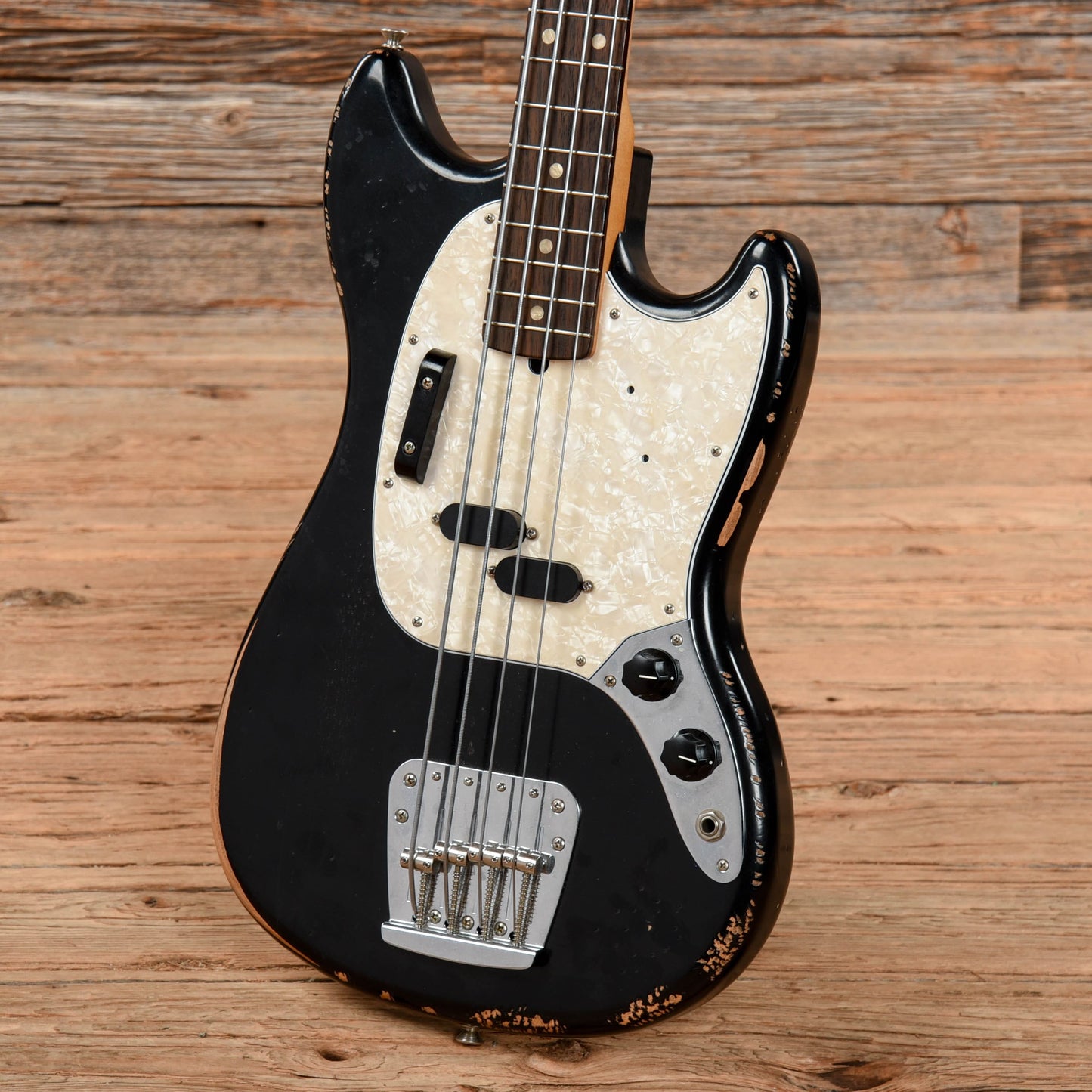 Fender Justin Meldal-Johnsen Road Worn Signature Mustang Bass Black 2020 Bass Guitars / 4-String