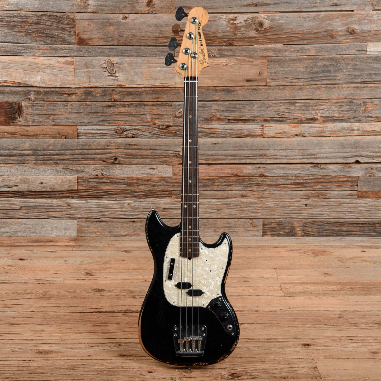 Fender Justin Meldal-Johnsen Road Worn Signature Mustang Bass Black 2020 Bass Guitars / 4-String