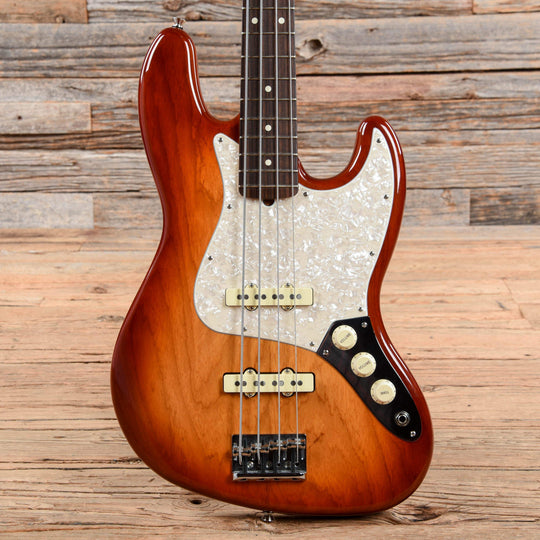 Fender Limited Edition Lightweight Ash American Pro Jazz Bass Sienna Sunburst 2019 Bass Guitars / 4-String