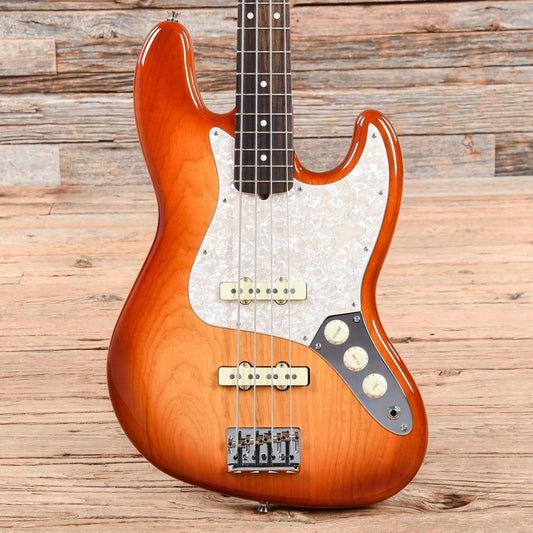 Fender Limited Edition Lightweight Ash American Pro Jazz Bass Sienna Sunburst 2019 Bass Guitars / 4-String