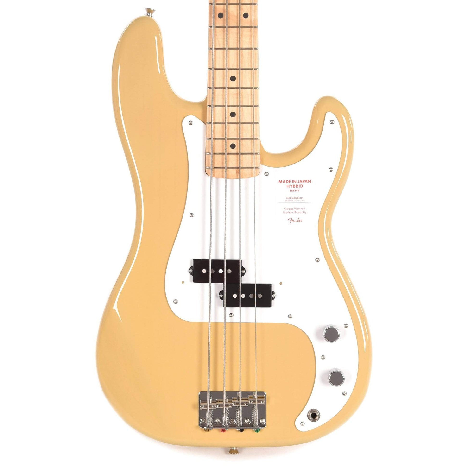 Fender MIJ Hybrid 50s Precision Bass Off-White Blonde Bass Guitars / 4-String