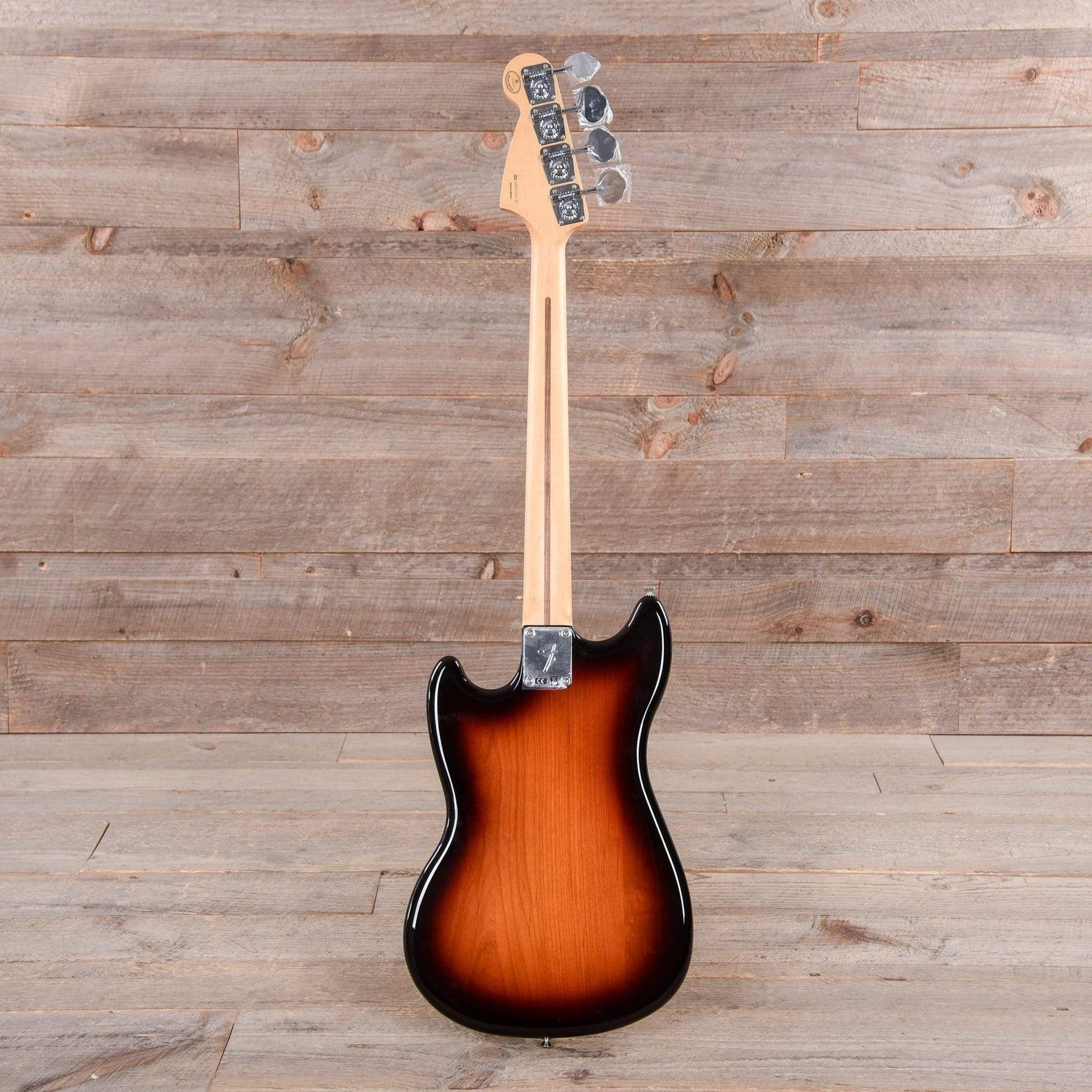 Fender Offset Series Mustang Bass PJ 3-Color Sunburst w/3-Ply Black Pickguard Bass Guitars / 4-String