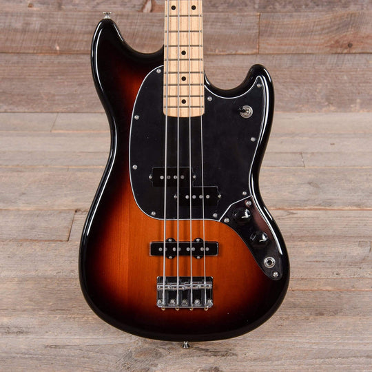 Fender Offset Series Mustang Bass PJ 3-Color Sunburst w/3-Ply Black Pickguard Bass Guitars / 4-String