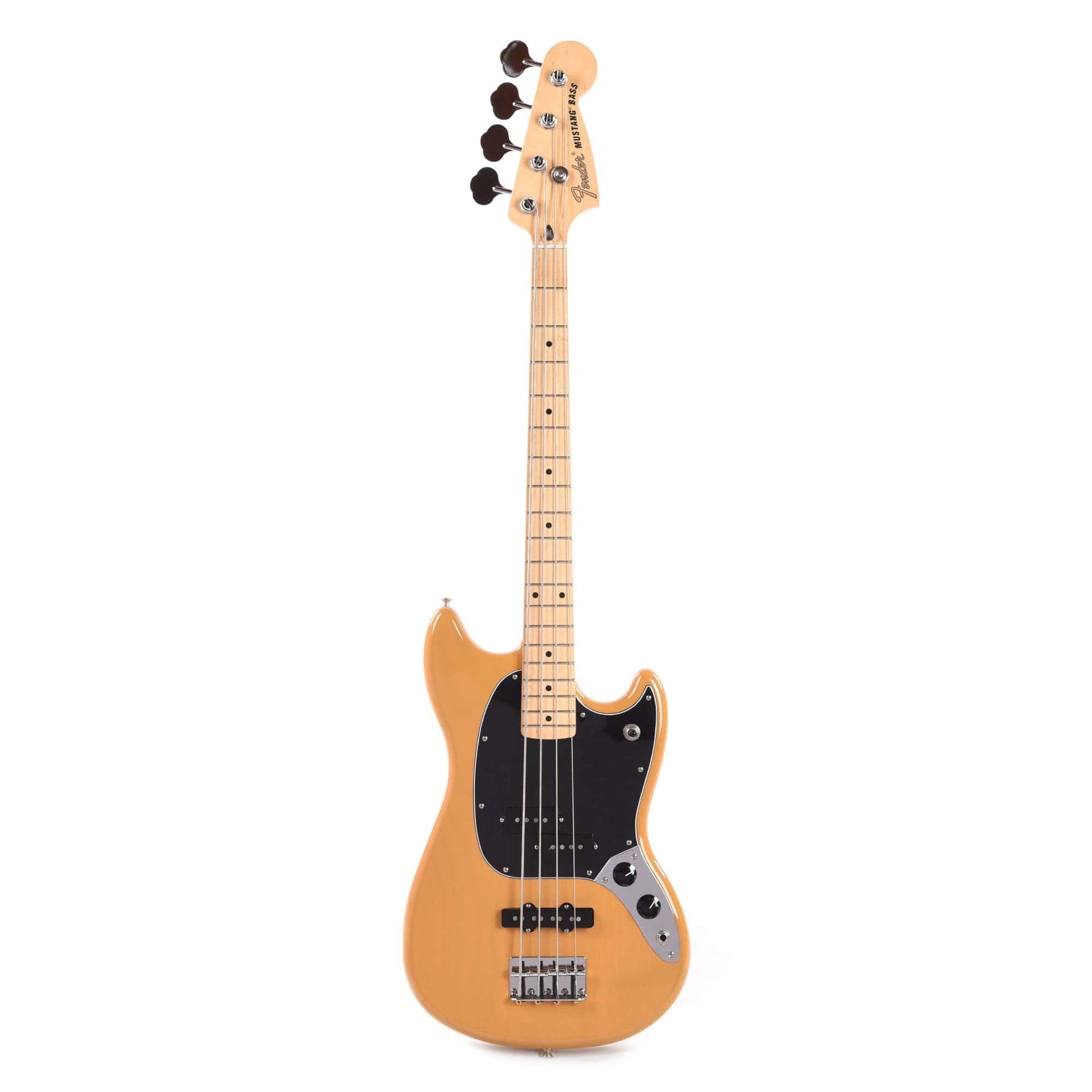 Fender Offset Series Mustang Bass PJ Butterscotch Blonde w/3-Ply Black Pickguard Bass Guitars / 4-String