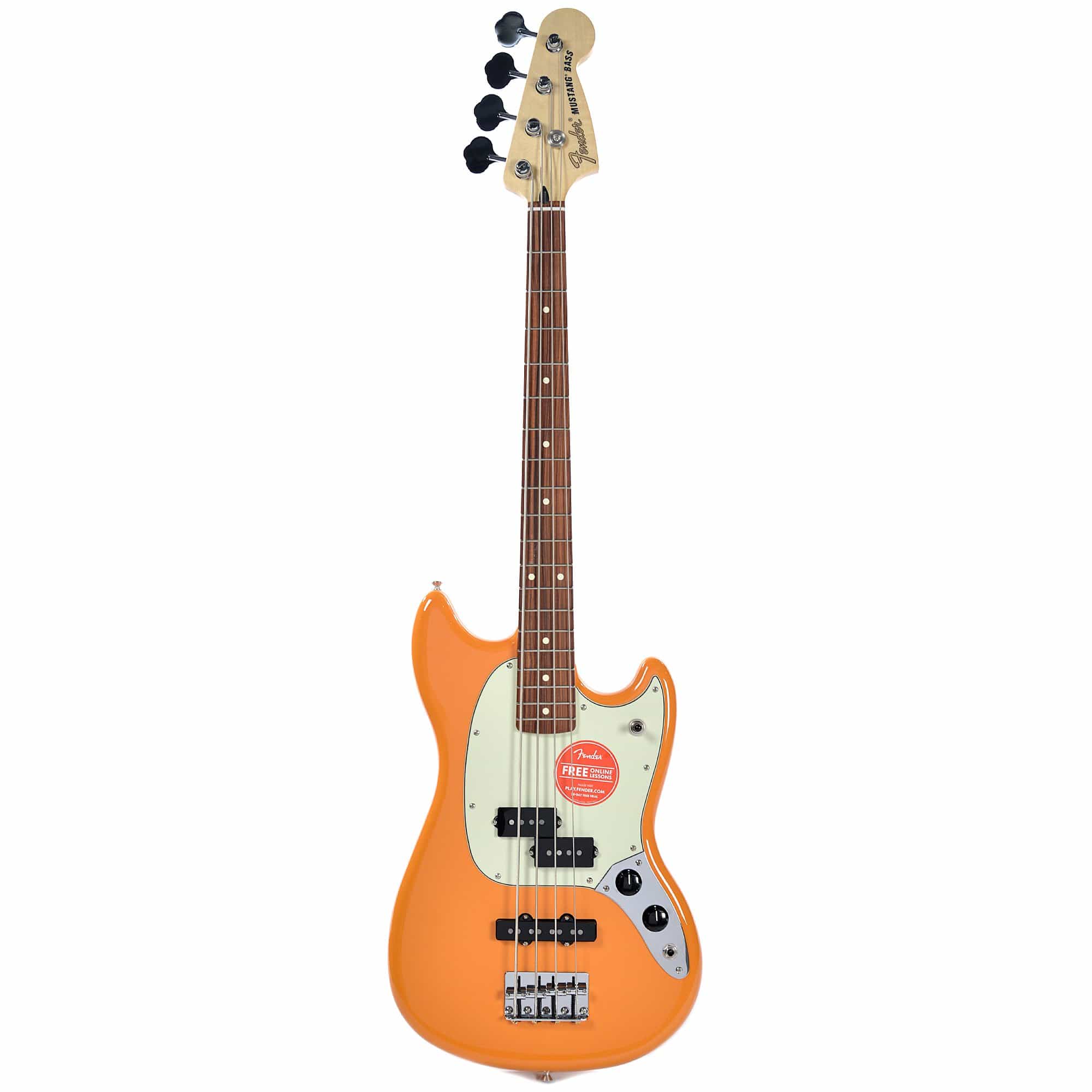 Fender Offset Series Mustang Bass PJ Capri Orange Bass Guitars / 4-String