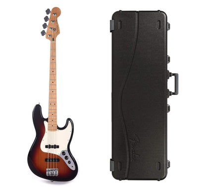 Fender Player Jazz Bass 3-Color Sunburst Bundle w/Fender Molded Hardshell Case Bass Guitars / 4-String