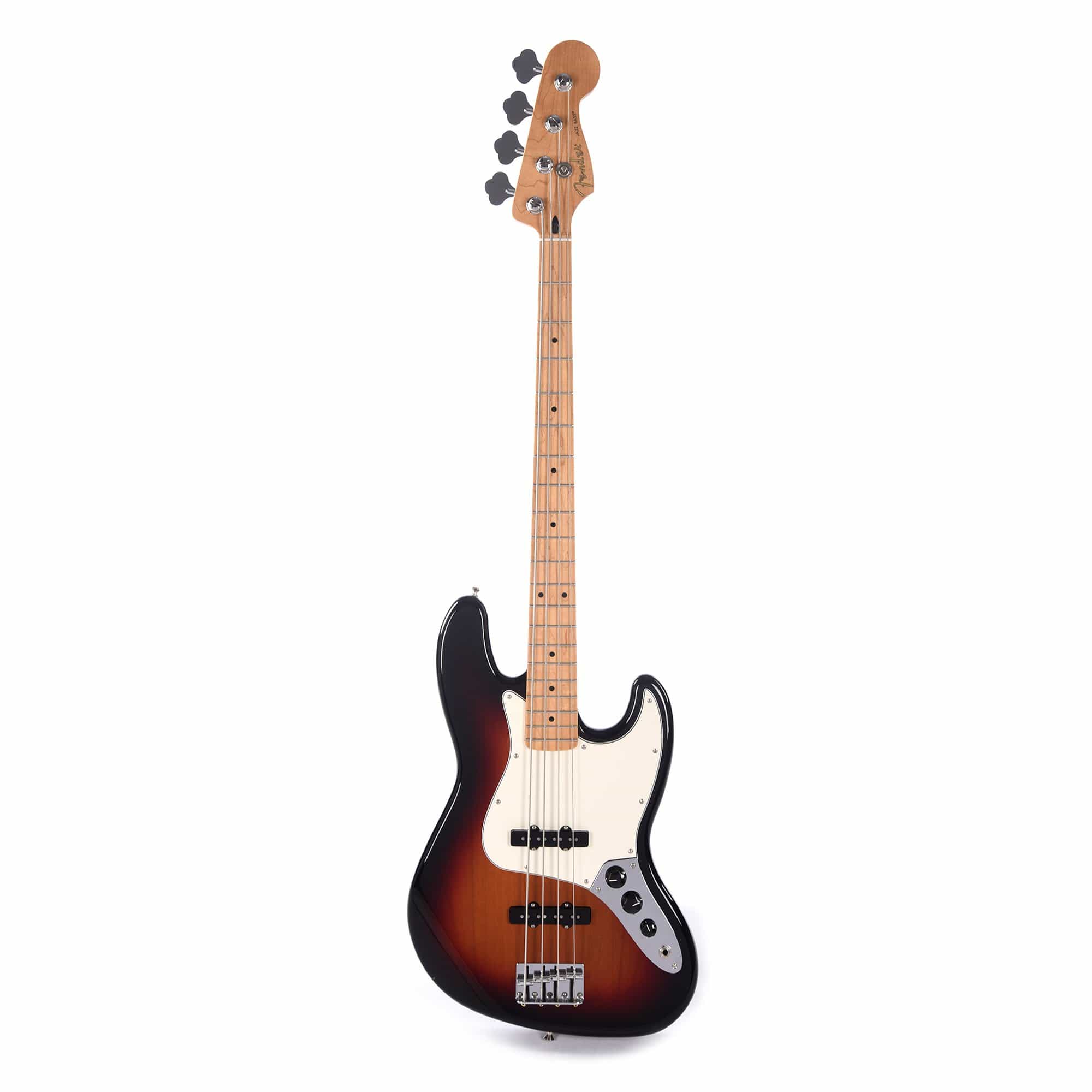 Fender Player Jazz Bass 3-Color Sunburst Bundle w/Fender Molded Hardshell Case Bass Guitars / 4-String