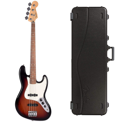 Fender Player Jazz Bass 3-Color Sunburst Bundle w/Fender Molded Hardshell Case Bass Guitars / 4-String