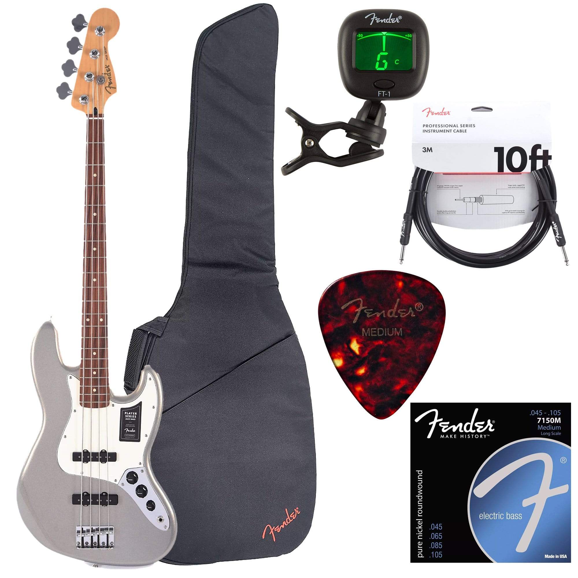 Fender Player Plus Jazz Bass - Belair Blue w/Deluxe Gig Bag - 885978742721
