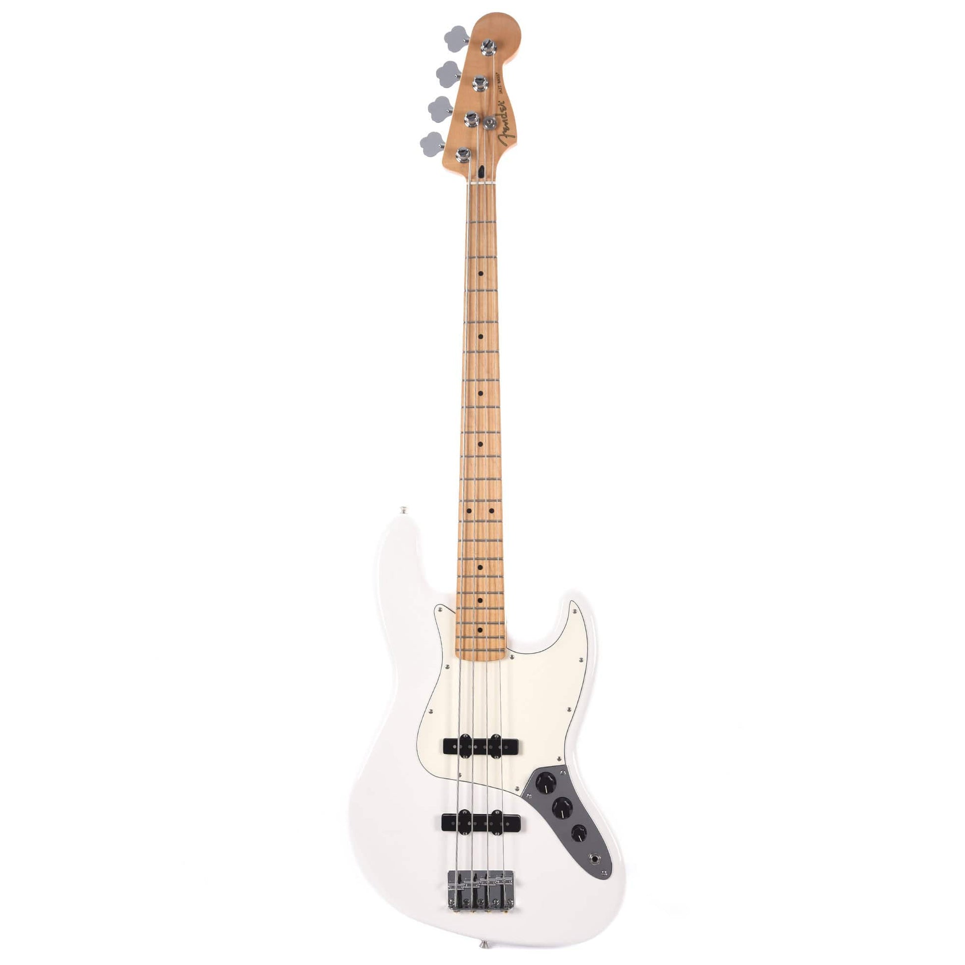 Fender Player Jazz Bass Polar White Bundle w/Fender Molded Hardshell Case Bass Guitars / 4-String
