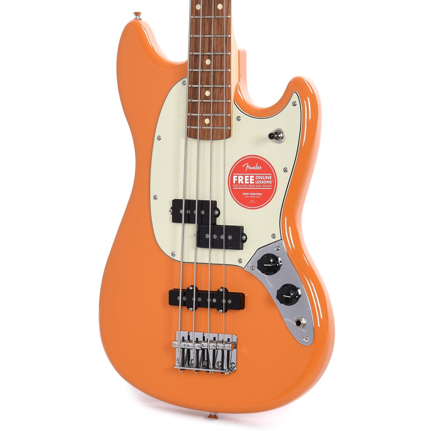 Fender Player Mustang Bass Capri Orange Bass Guitars / 4-String
