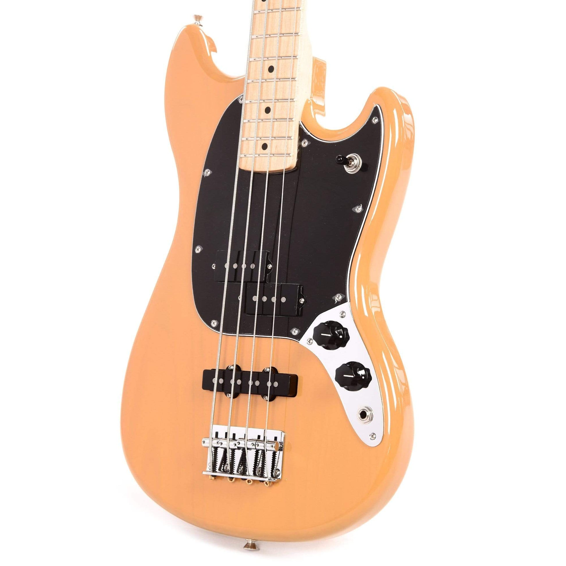 Fender Player Mustang Bass PJ Butterscotch Blonde w/3-Ply Black Pickguard Bass Guitars / 4-String