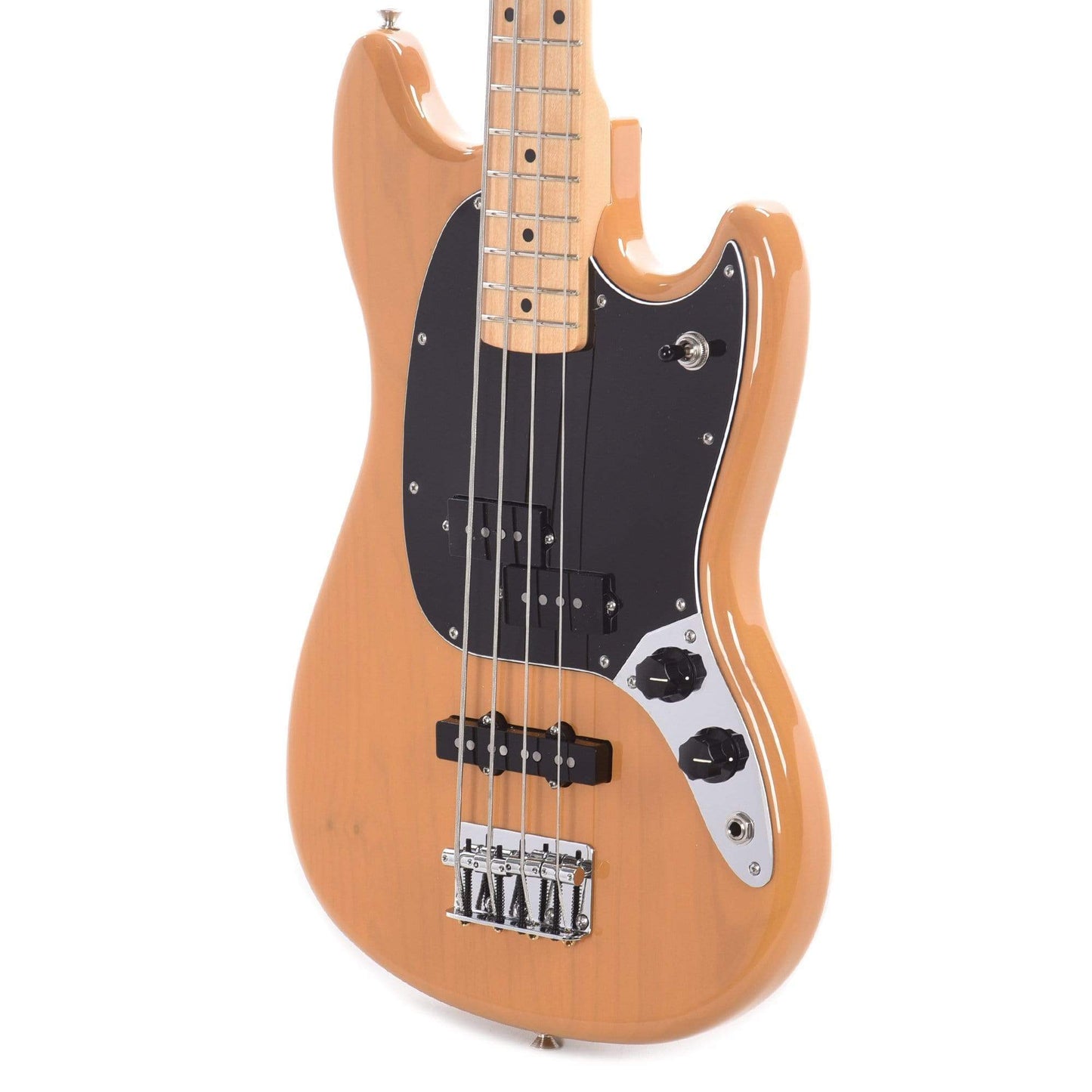 Fender Player Mustang Bass PJ Butterscotch Blonde w/3-Ply Black Pickguard Bass Guitars / 4-String