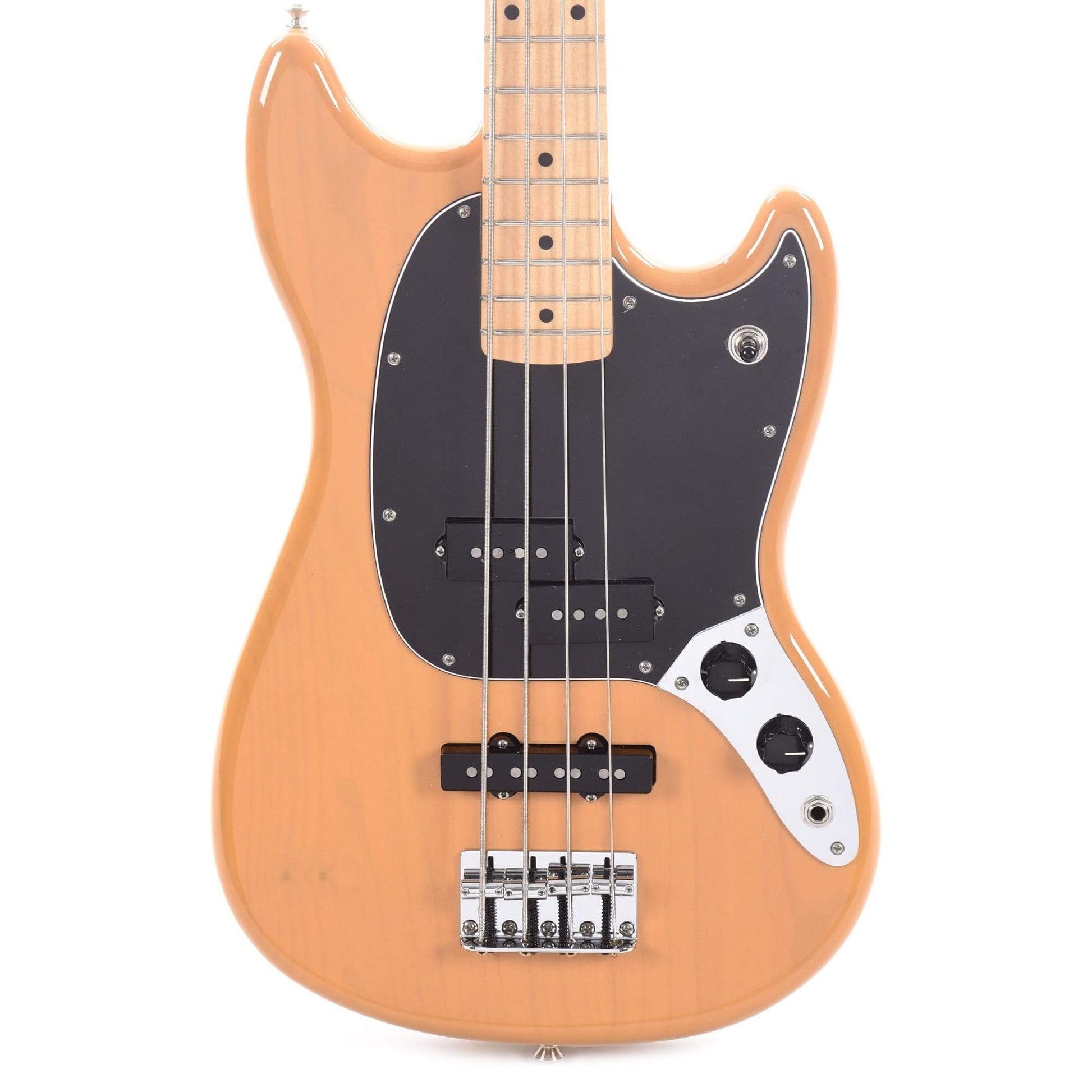 Fender Player Mustang Bass PJ Butterscotch Blonde w/3-Ply Black Pickguard Bass Guitars / 4-String