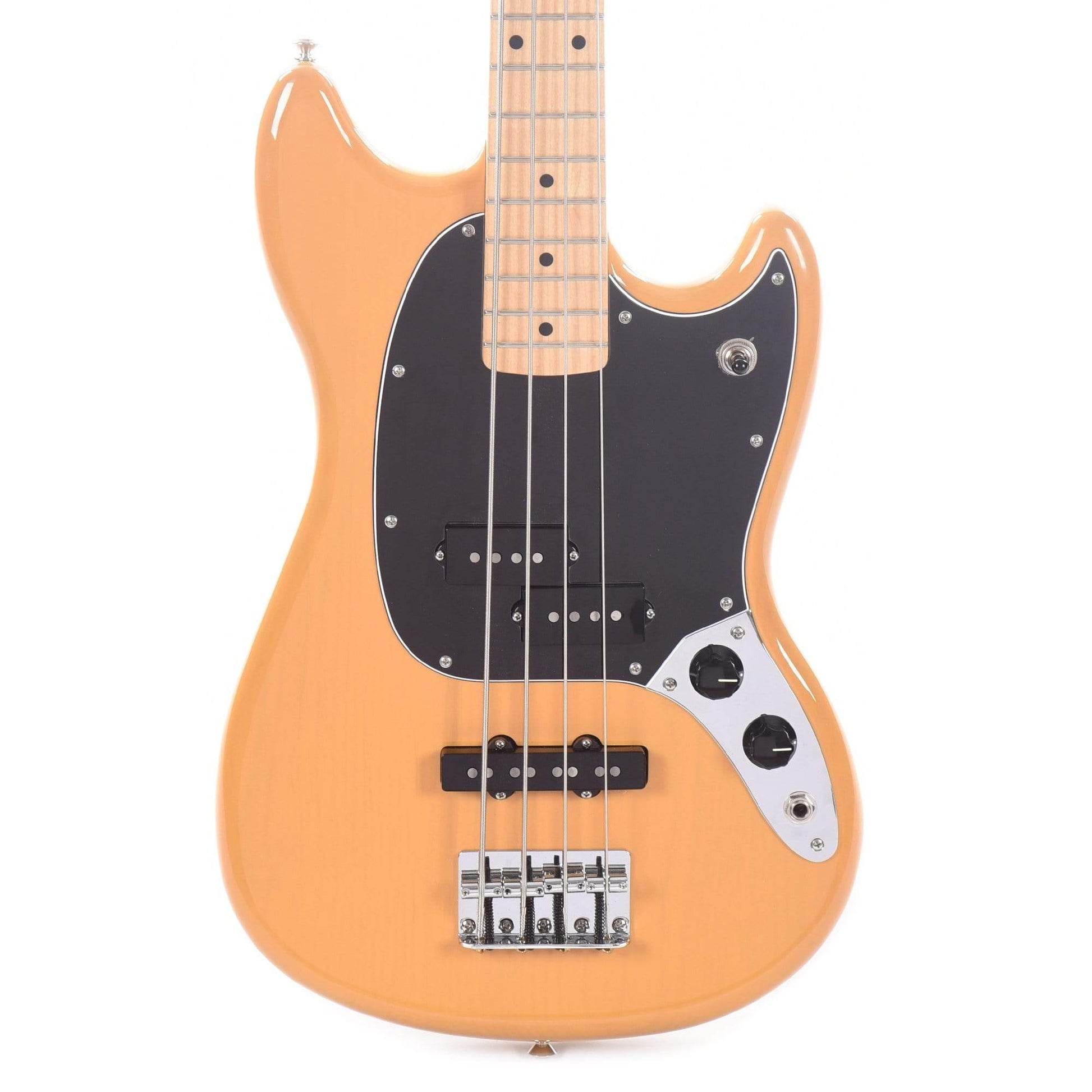 Fender Player Mustang Bass PJ Butterscotch Blonde w/3-Ply Black Pickguard Bass Guitars / 4-String
