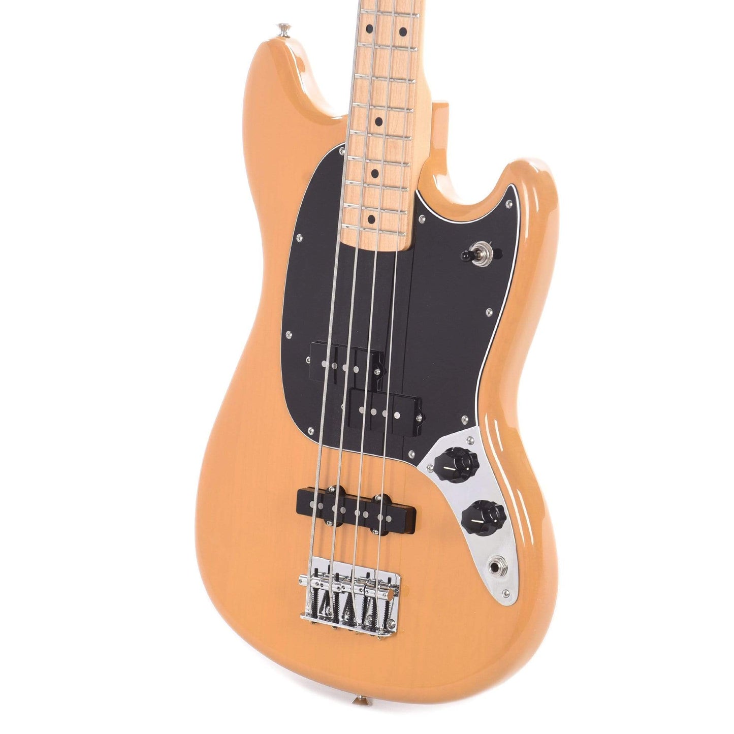 Fender Player Mustang Bass PJ Butterscotch Blonde w/3-Ply Black Pickguard Bass Guitars / 4-String