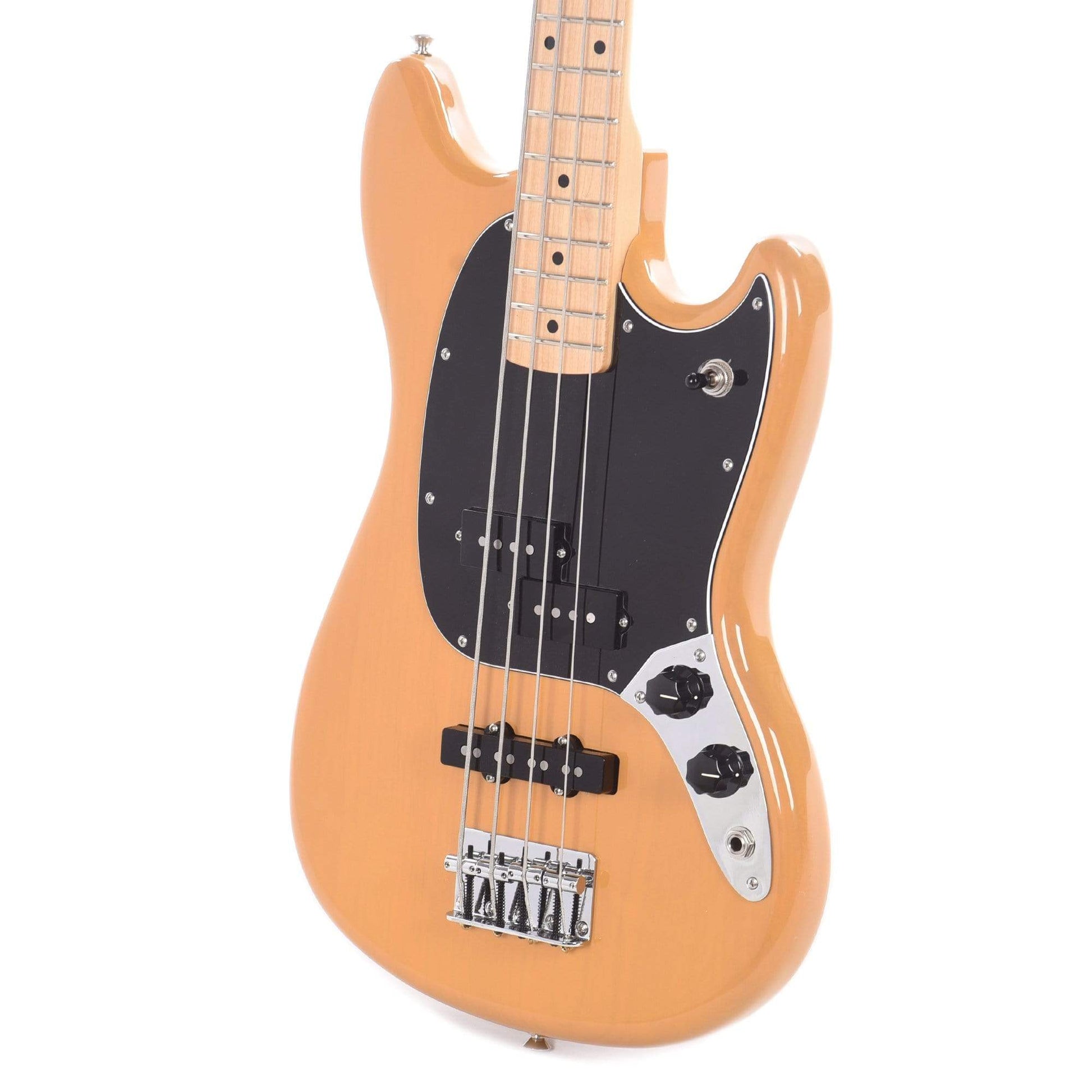 Fender Player Mustang Bass PJ Butterscotch Blonde w/3-Ply Black Pickguard Bass Guitars / 4-String