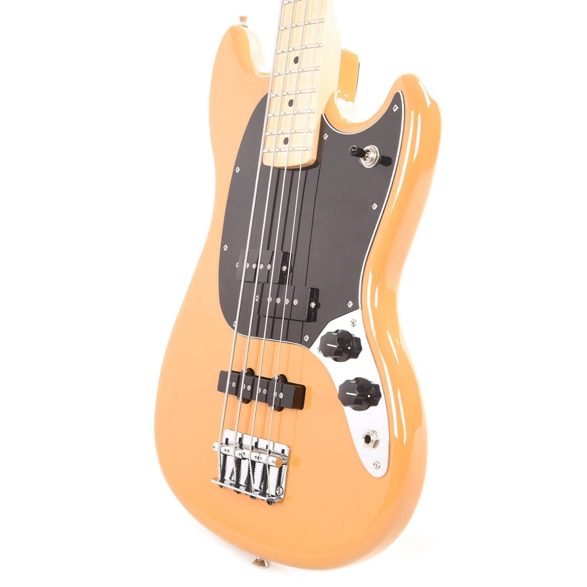 Fender Player Mustang Bass PJ Butterscotch Blonde w/3-Ply Black Pickguard Bass Guitars / 4-String