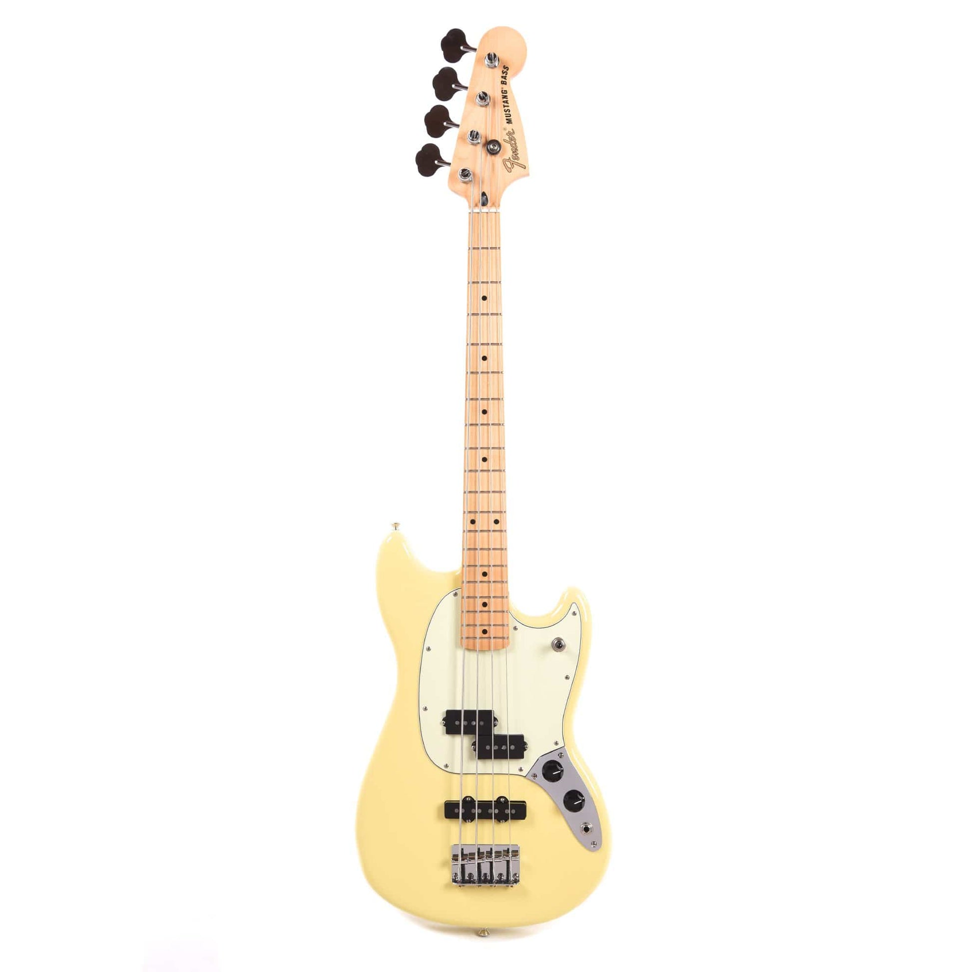 Fender PLayer Mustang Bass PJ Canary Diamond w/3-Ply Mint Pickguard Bass Guitars / 4-String