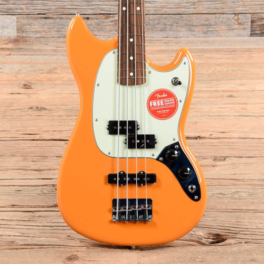 Fender Player Mustang Bass PJ Capri Orange Bass Guitars / 4-String