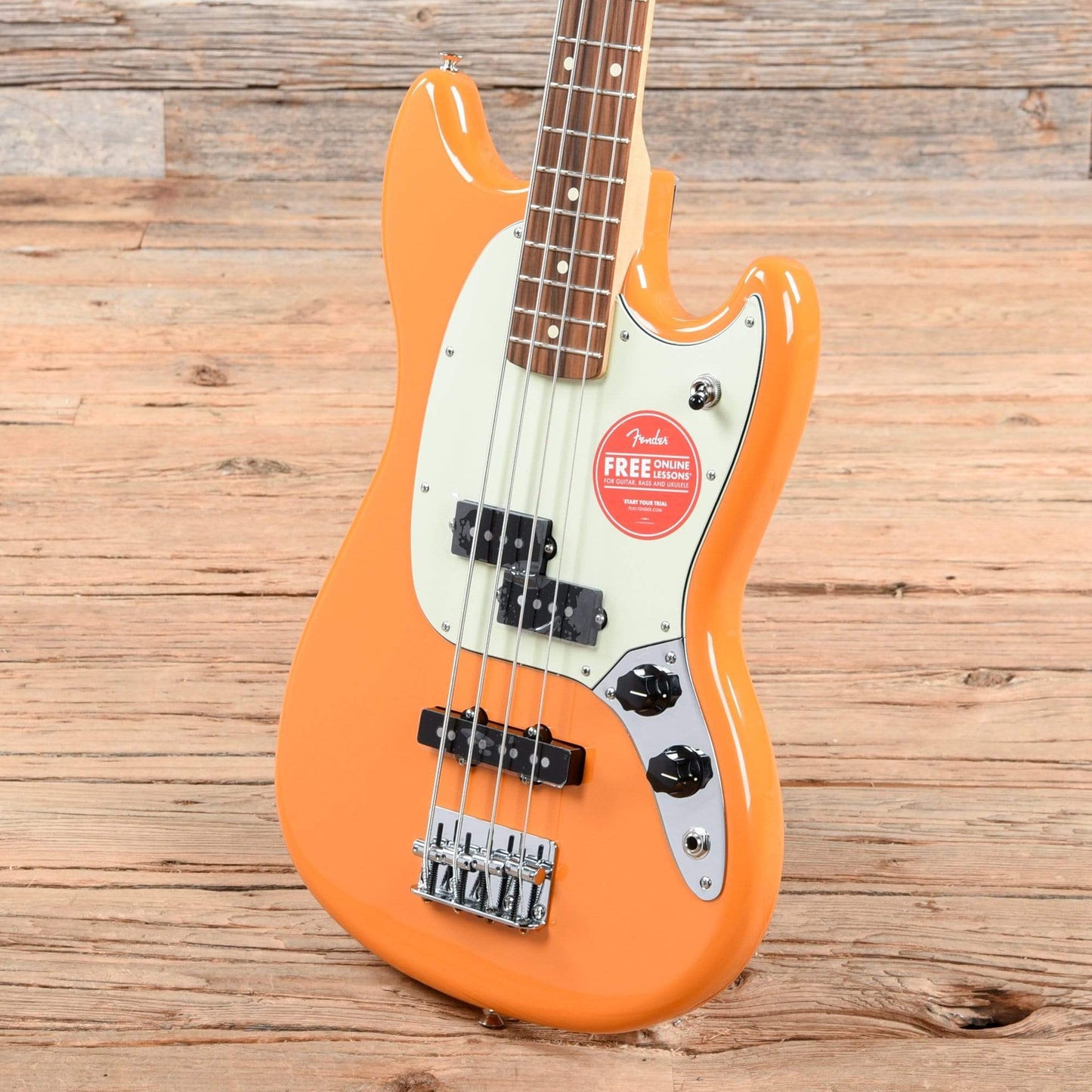 Fender Player Mustang Bass PJ Capri Orange Bass Guitars / 4-String
