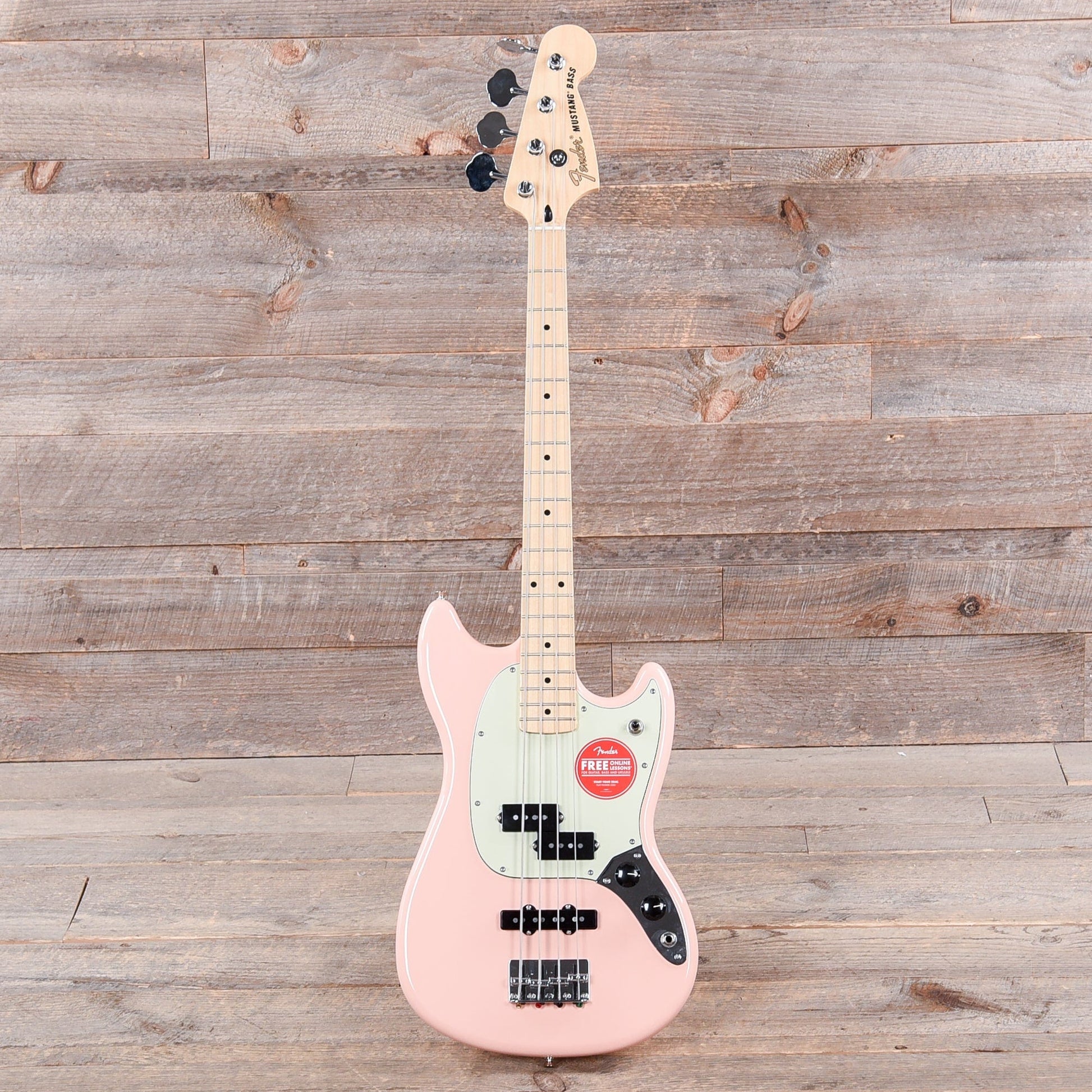Fender Player Mustang Bass PJ Shell Pink w/Mint Pickguard Bass Guitars / 4-String