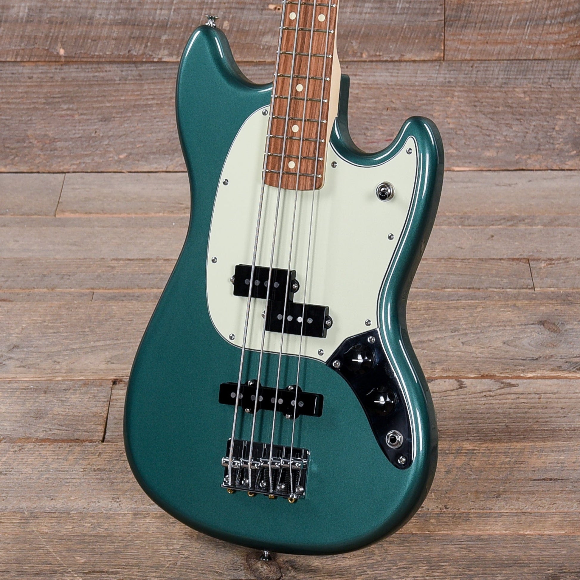 Fender Player Mustang Bass PJ Sherwood Green w/3-Ply Mint Pickguard Bass Guitars / 4-String