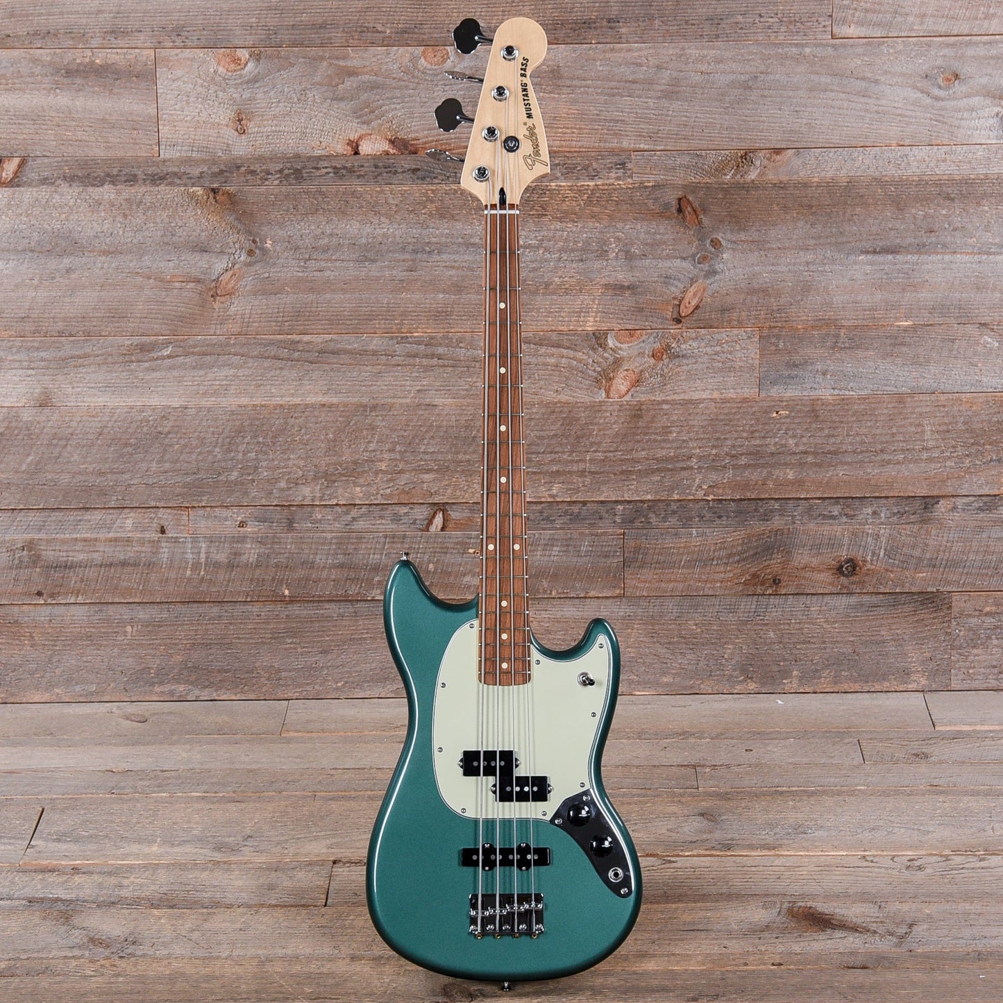Fender Player Mustang Bass PJ Sherwood Green w/3-Ply Mint Pickguard Bass Guitars / 4-String