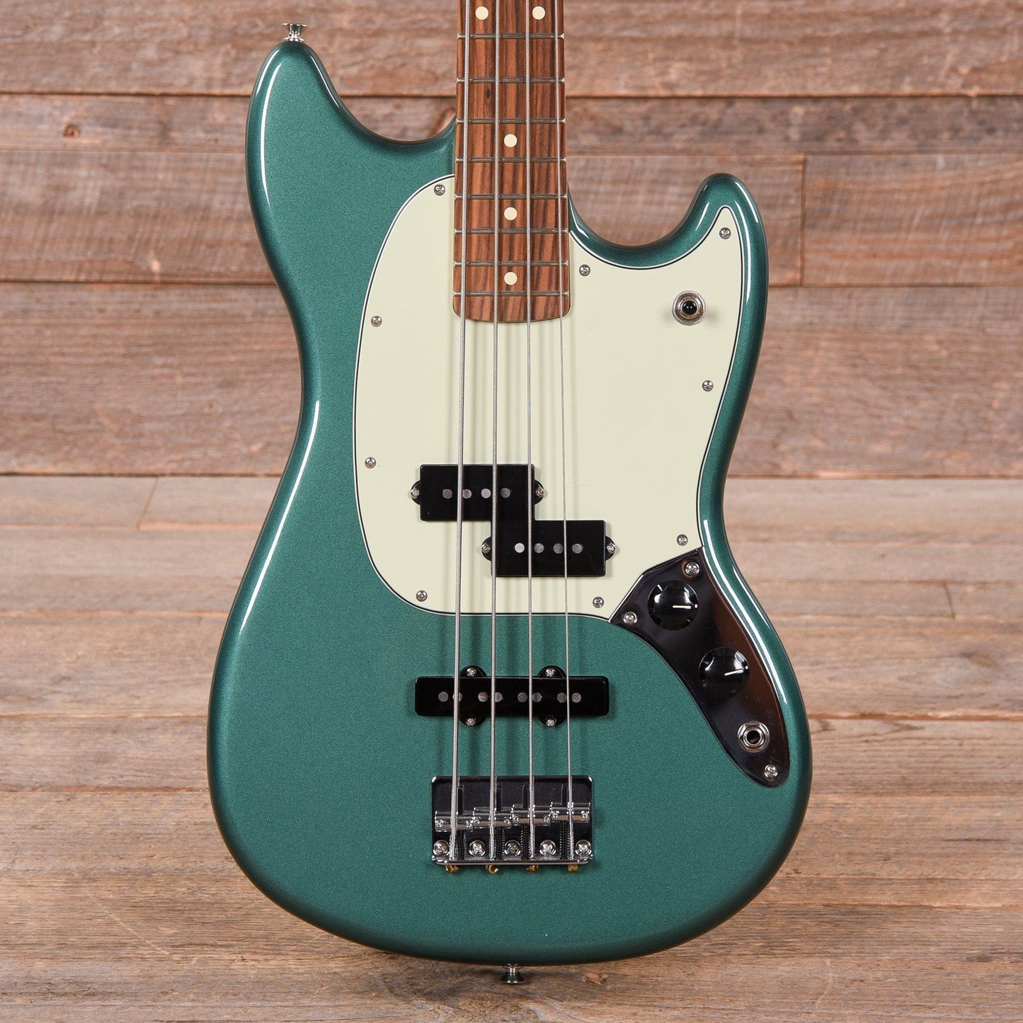 Fender Player Mustang Bass PJ Sherwood Green w/3-Ply Mint Pickguard Bass Guitars / 4-String
