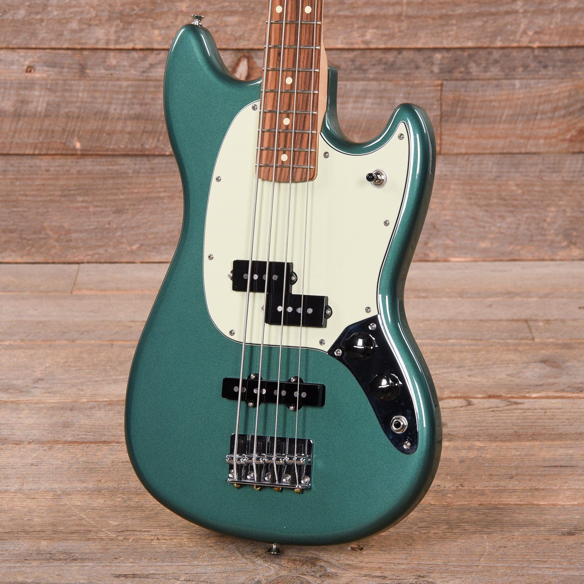 Fender Player Mustang Bass PJ Sherwood Green w/3-Ply Mint Pickguard Bass Guitars / 4-String
