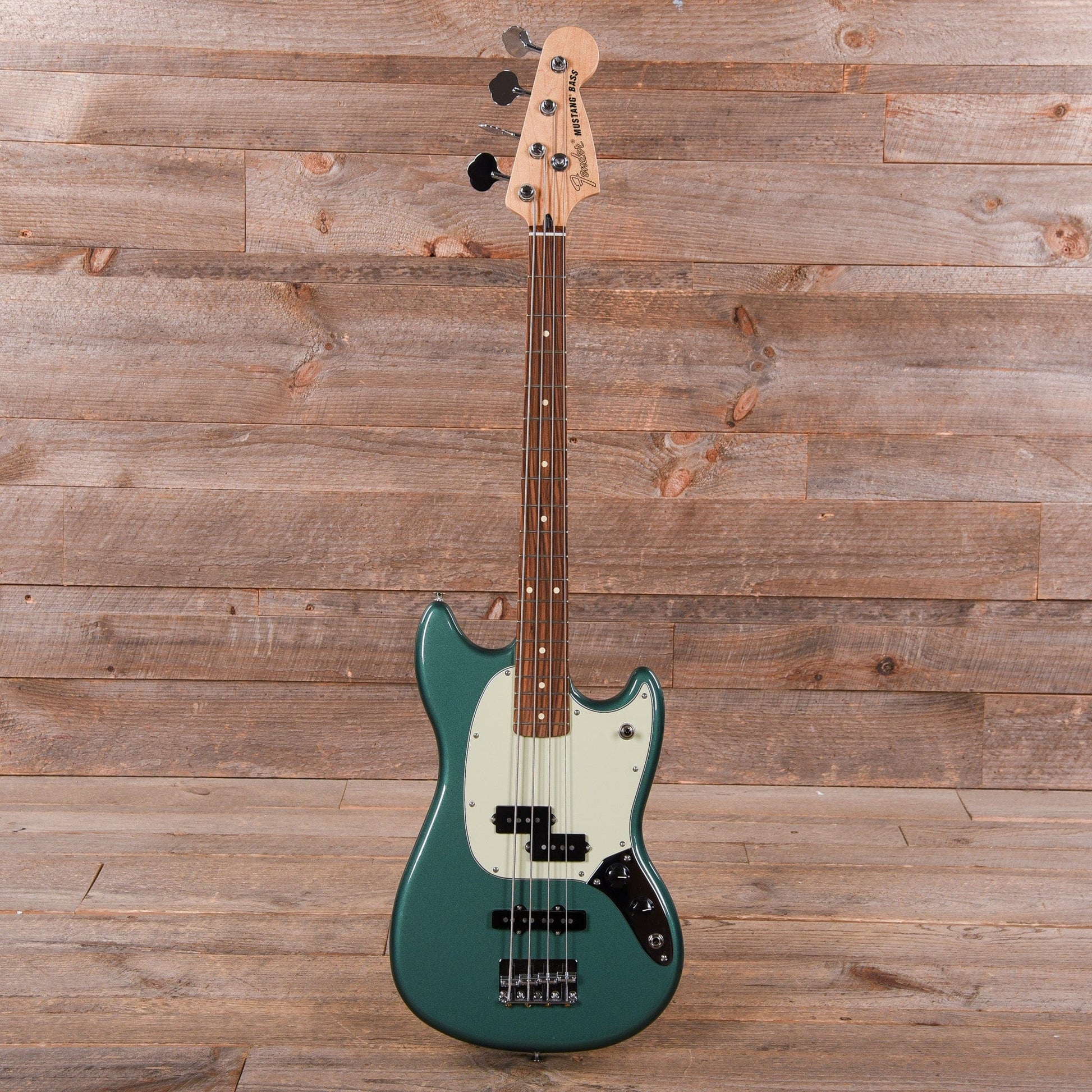 Fender Player Mustang Bass PJ Sherwood Green w/3-Ply Mint Pickguard Bass Guitars / 4-String