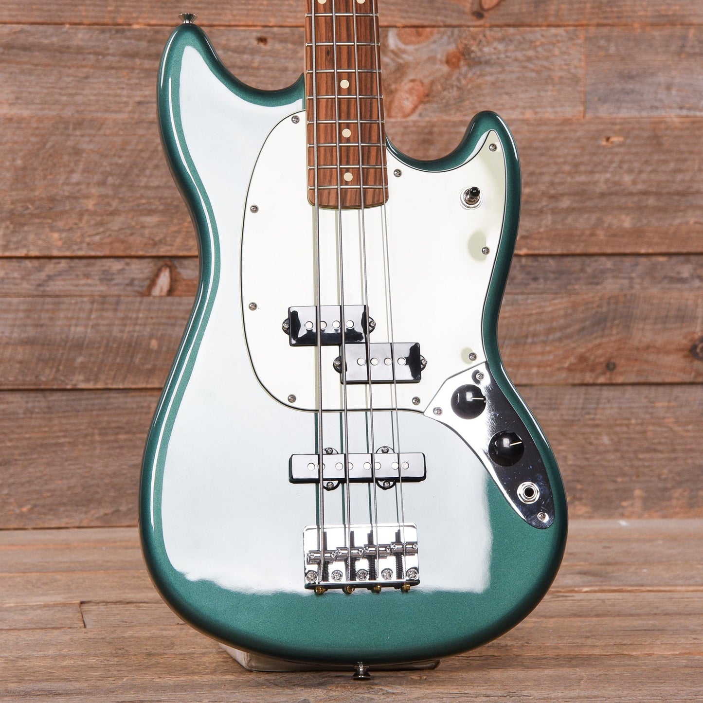 Fender Player Mustang Bass PJ Sherwood Green w/3-Ply Mint Pickguard Bass Guitars / 4-String