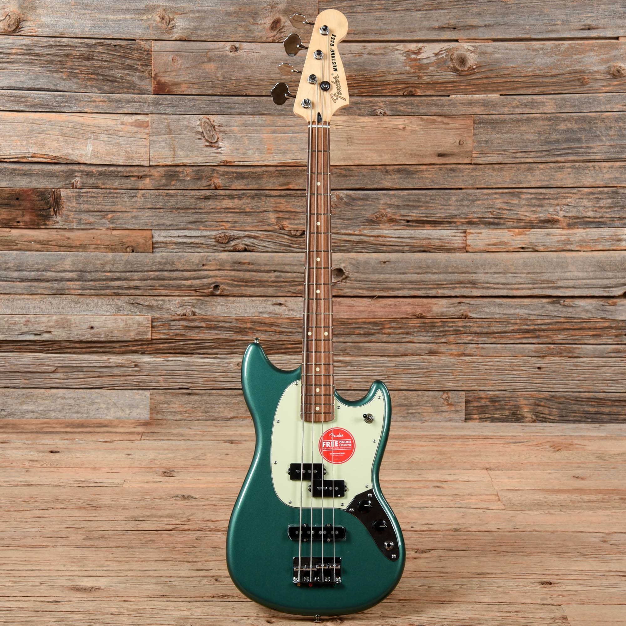 Fender Player Mustang Bass PJ Sherwood Green w/3-Ply Mint Pickguard Bass Guitars / 4-String
