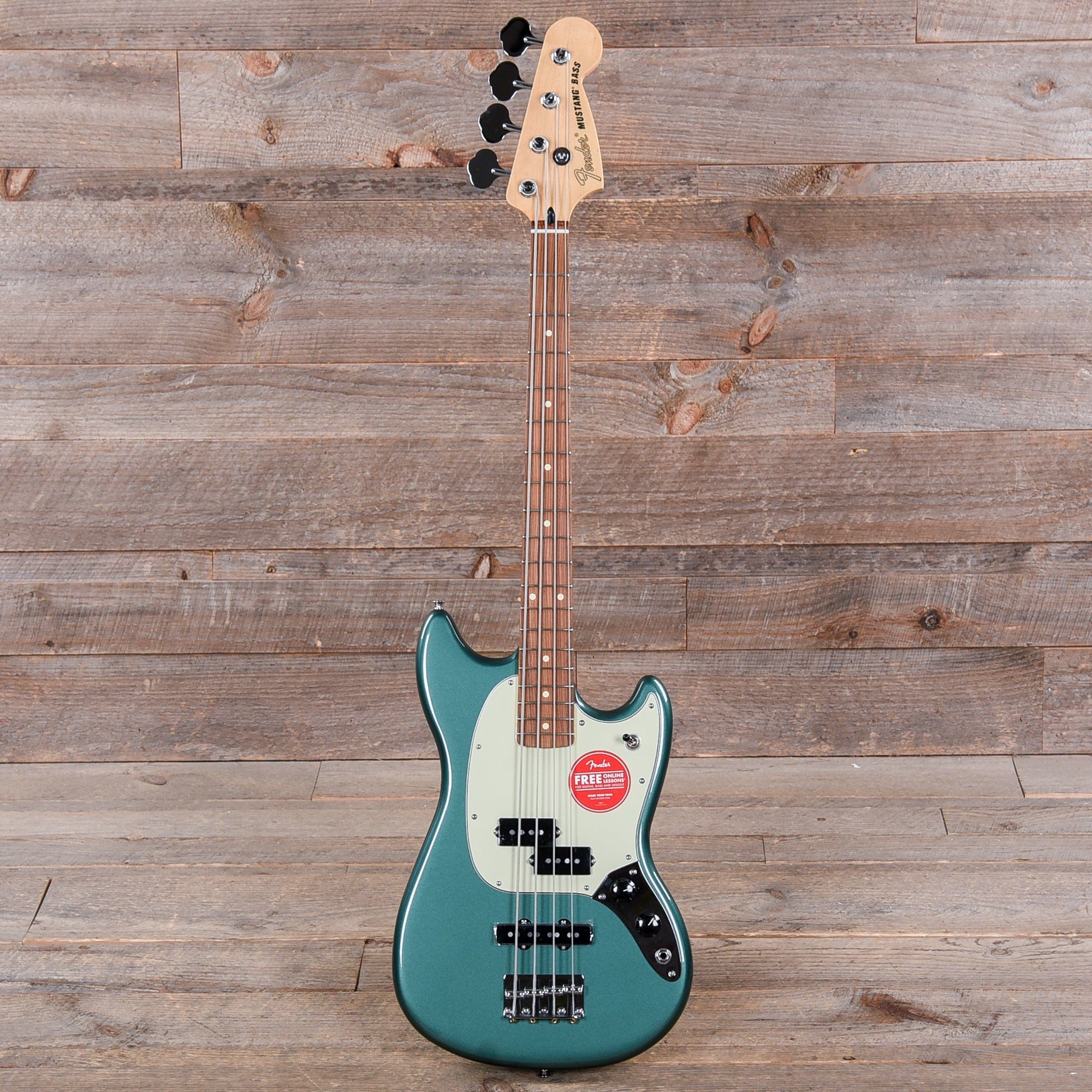 Fender Player Mustang Bass PJ Sherwood Green w/3-Ply Mint Pickguard Bass Guitars / 4-String