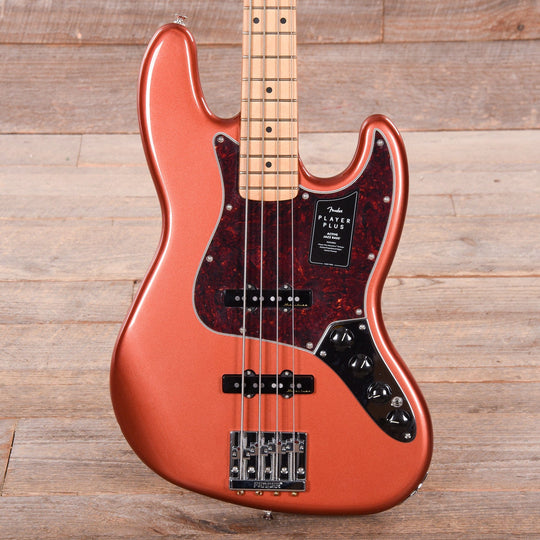 Fender Player Plus Active Jazz Bass Aged Candy Apple Red Bass Guitars / 4-String