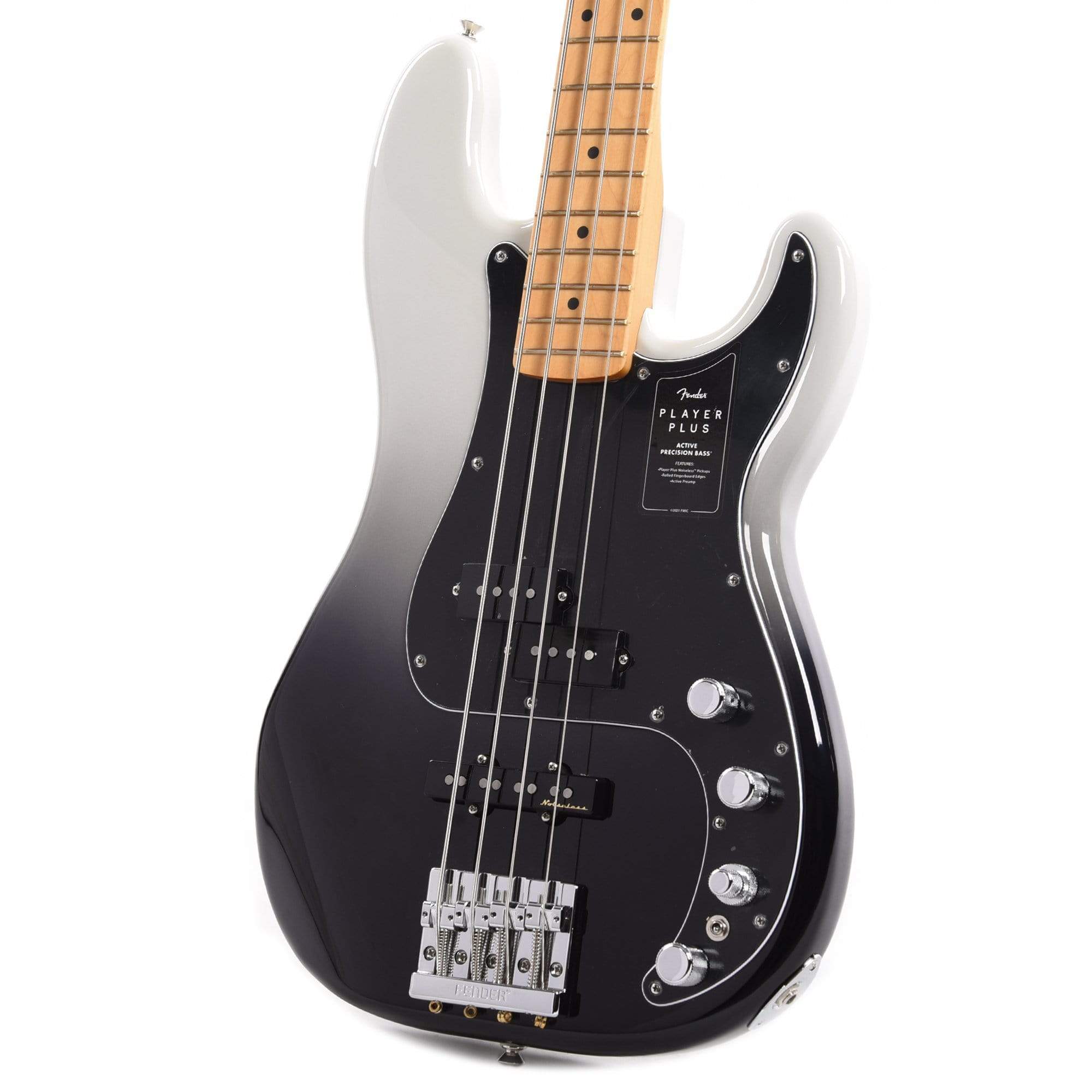Fender Player Plus Active Precision Bass Silver Smoke Bass Guitars / 4-String