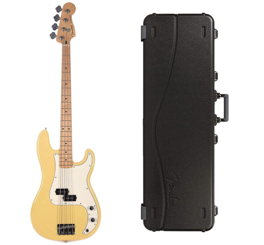 Fender Player Precision Bass Buttercream Bundle w/Fender Molded Hardshell Case Bass Guitars / 4-String