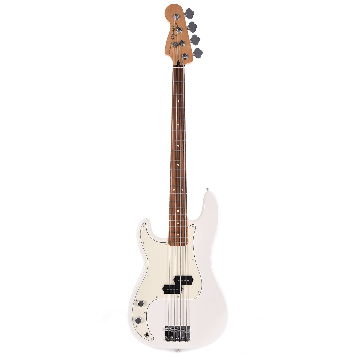 Fender Player Precision Bass LEFTY Polar White Bundle w/Fender Molded Hardshell Case Bass Guitars / 4-String
