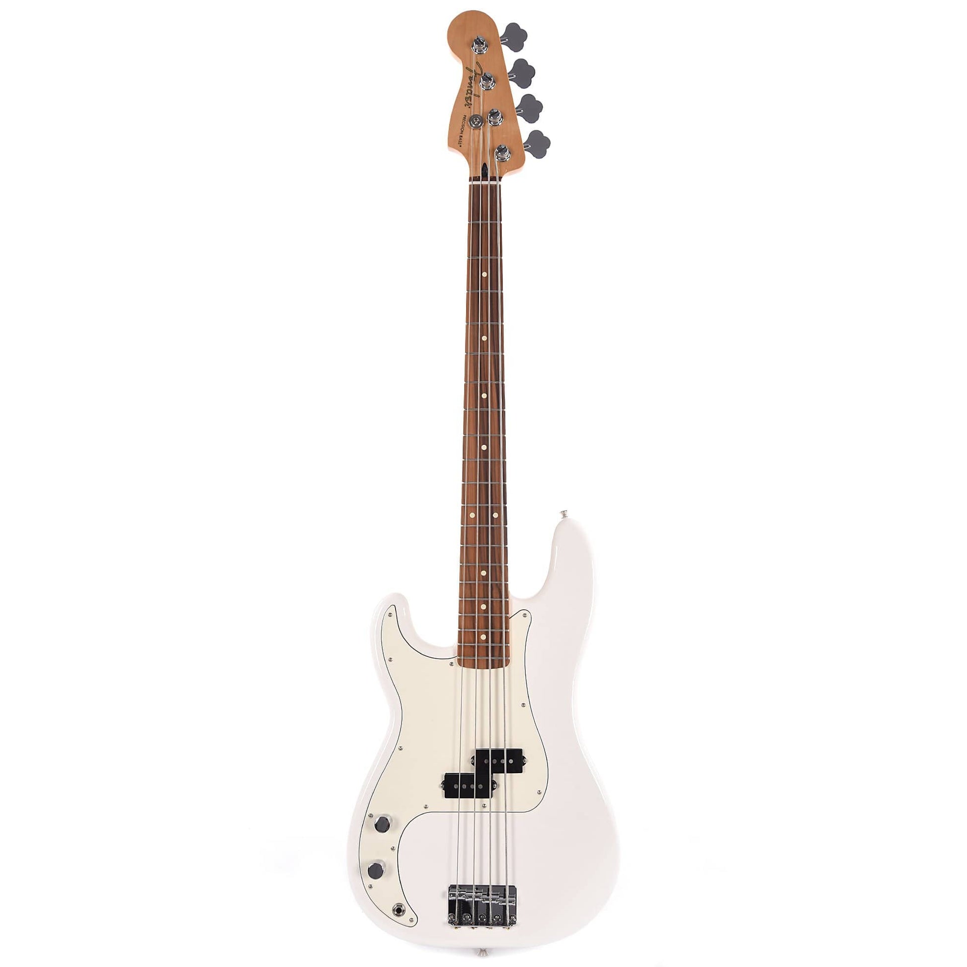 Fender Player Precision Bass LEFTY Polar White Bundle w/Fender Molded Hardshell Case Bass Guitars / 4-String