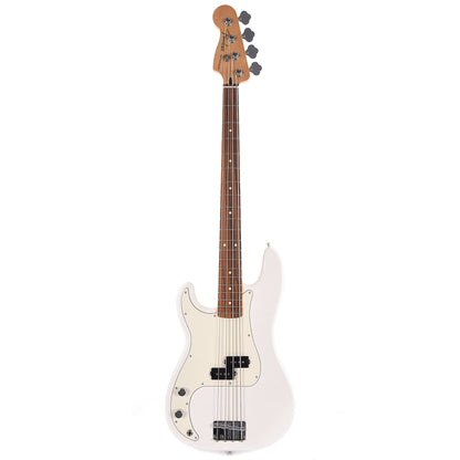 Fender Player Precision Bass LEFTY Polar White Bundle w/Fender Molded Hardshell Case Bass Guitars / 4-String
