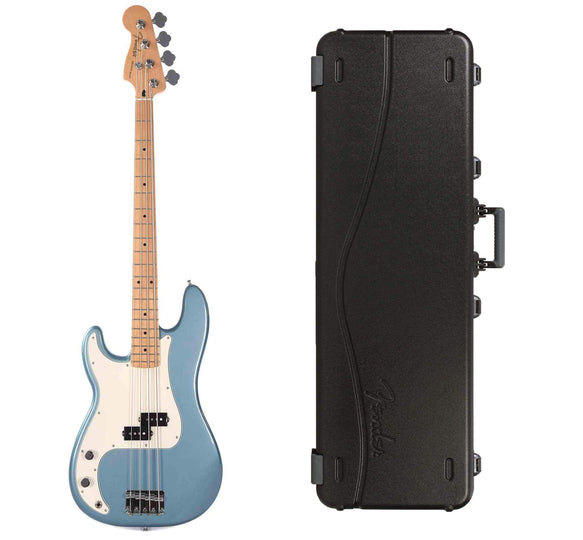 Fender Player Precision Bass LEFTY Tidepool Bundle w/Fender Molded Hardshell Case Bass Guitars / 4-String