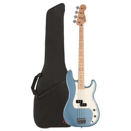 Fender Player Precision Bass MN Tidepool and FB405 Gig Bag Bundle Bass Guitars / 4-String